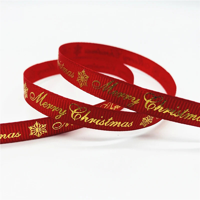 5yards/Lot 10mm Christmas Ribbon