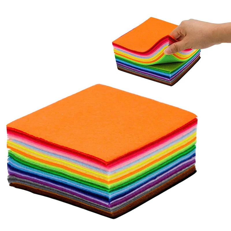 200 Pcs Felt Fabric Squares