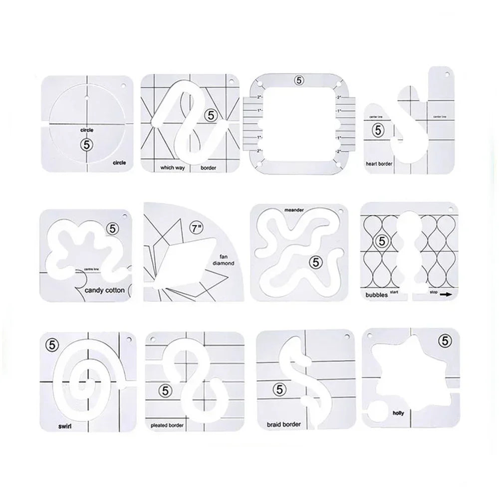 Quilting Tools Patchwork Ruler Templates Set