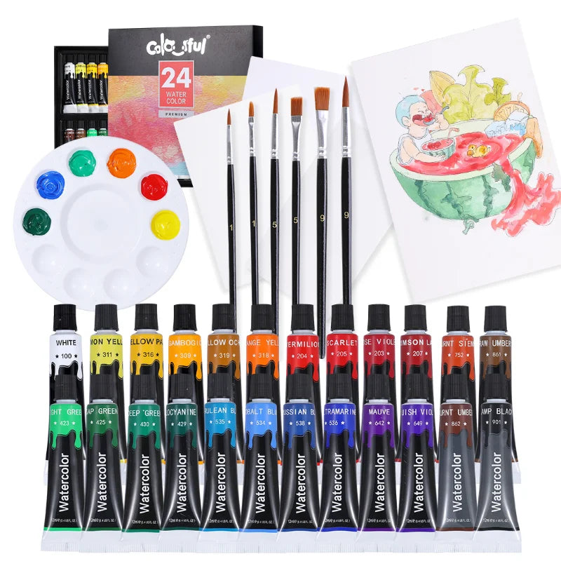 Acrylic Paint, Set of 24 Colors
