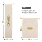 Linen Bread Bags Reusable Drawstring Bag For Loaf