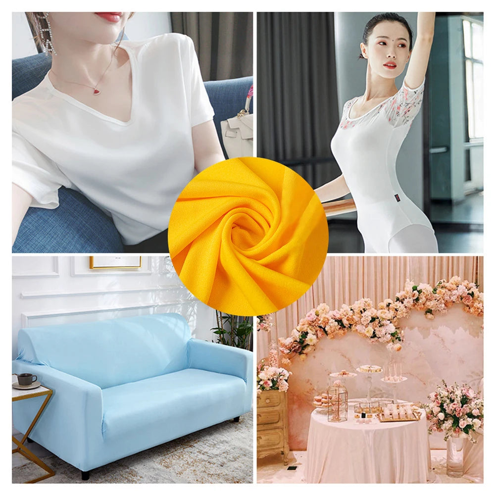 50X165cm Solid Color 4-way Stretch Jersey Fabric