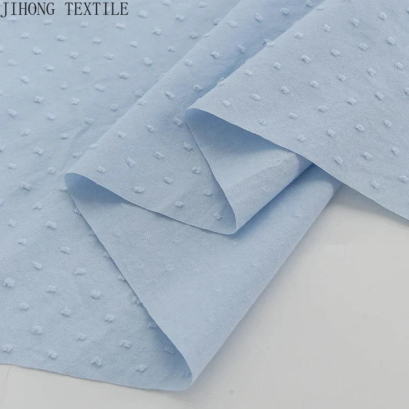 100% Cotton Jacquard Dot Swiss Woven Fabric