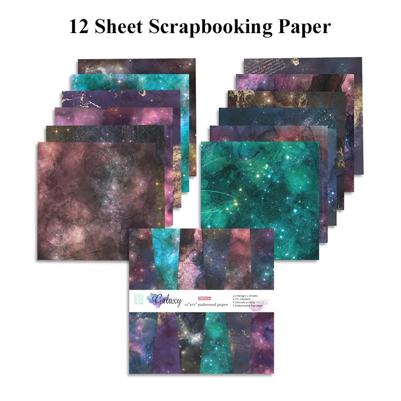 12 Sheet Scrapbook Paper 30x30cm