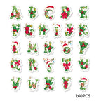 46pcs Christmas Letter Graffiti Stickers