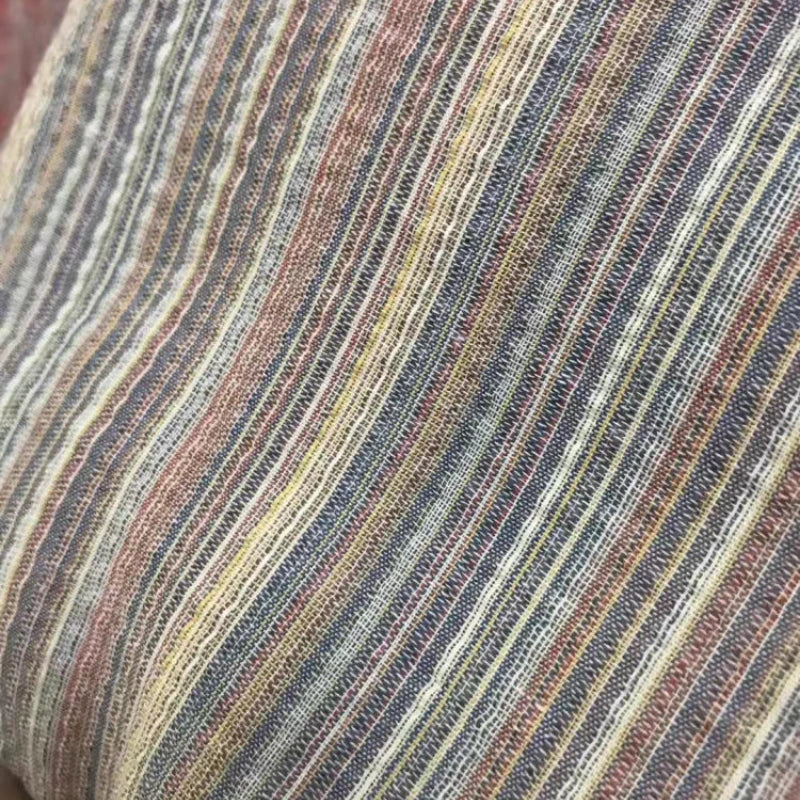 Colorful Striped Linen Fabric