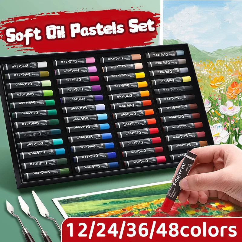 Artists Oil Pastels Set of 48/36/24/12Colors