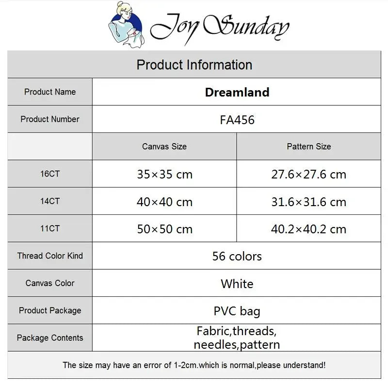 Joy Sunday Landscape Dreamland Cross Stitch