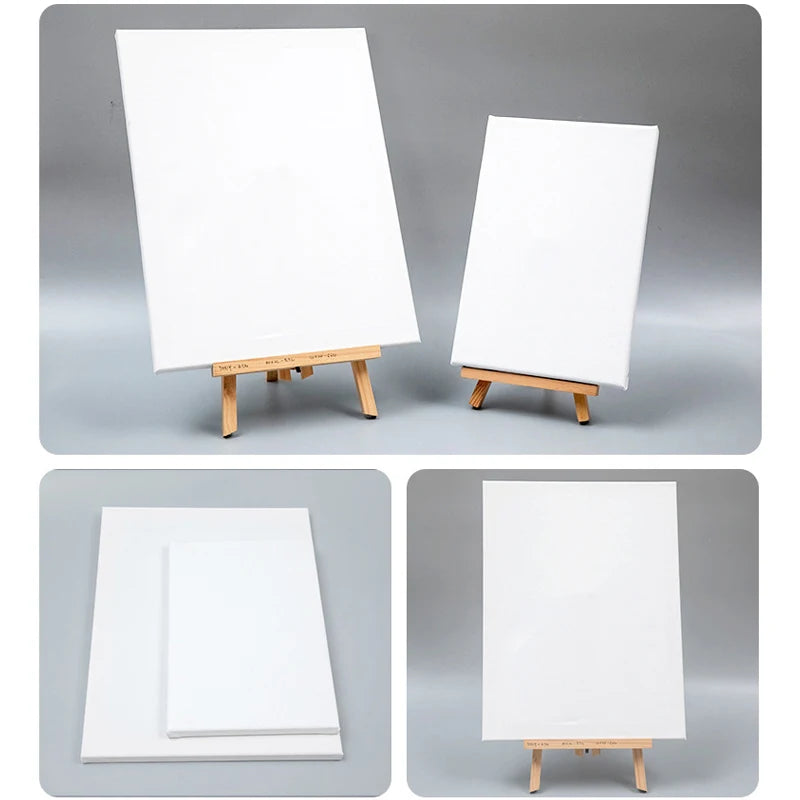 5pcs White Blank Square Artist Canvas