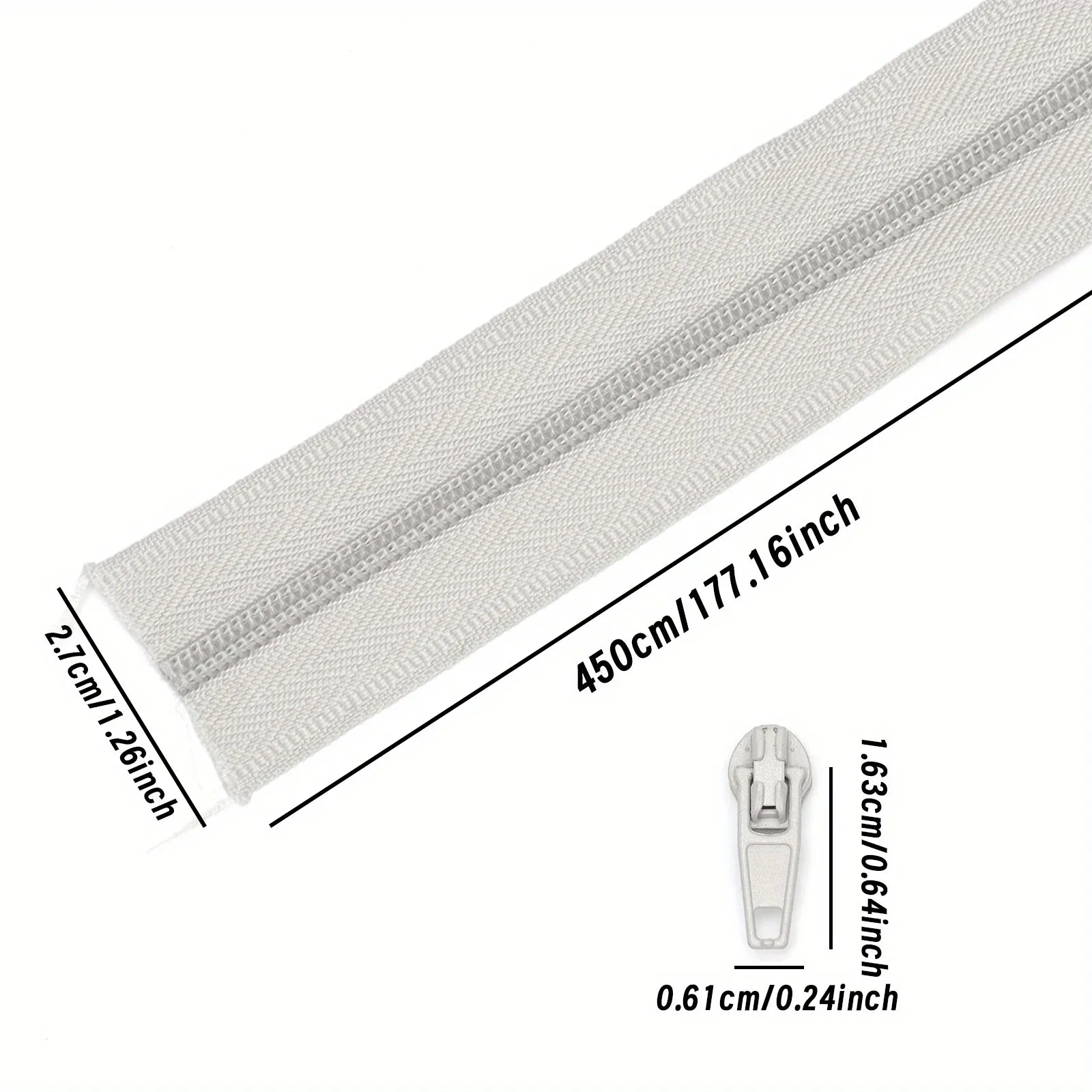 solid color nylon zipper