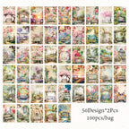 4 styles 100pcs/pack garden whisper series material book