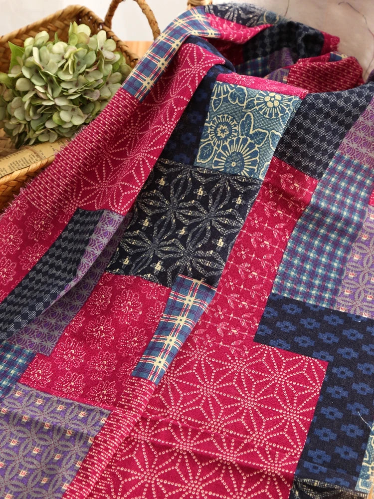 Retro-Style Ethnic Printed Cotton Fabric