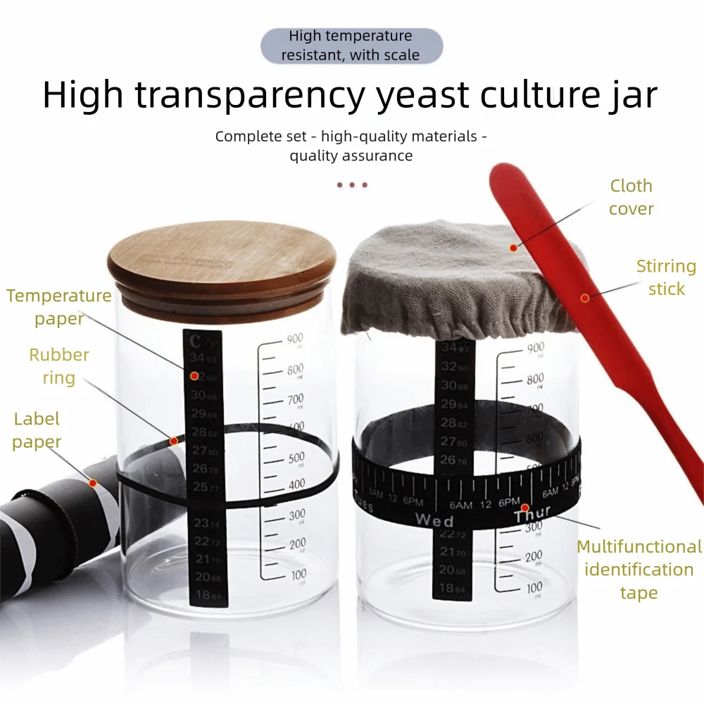 900ml Capacity Sourdough Starter Jar 1000ml Capacity