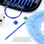 Gemstone Blue Knitting Needle Set Tool