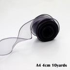 40mm 10Yards Wavy Edge Fishtail Organza Ribbon