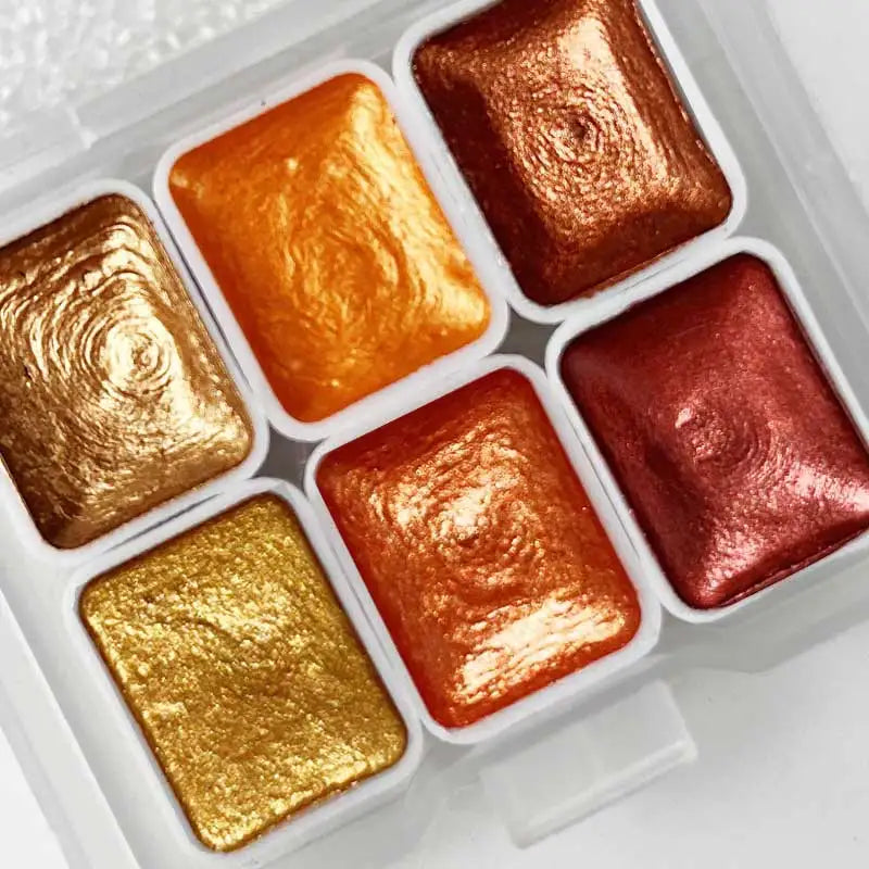 6-Color Iridescent Watercolor Paint Set