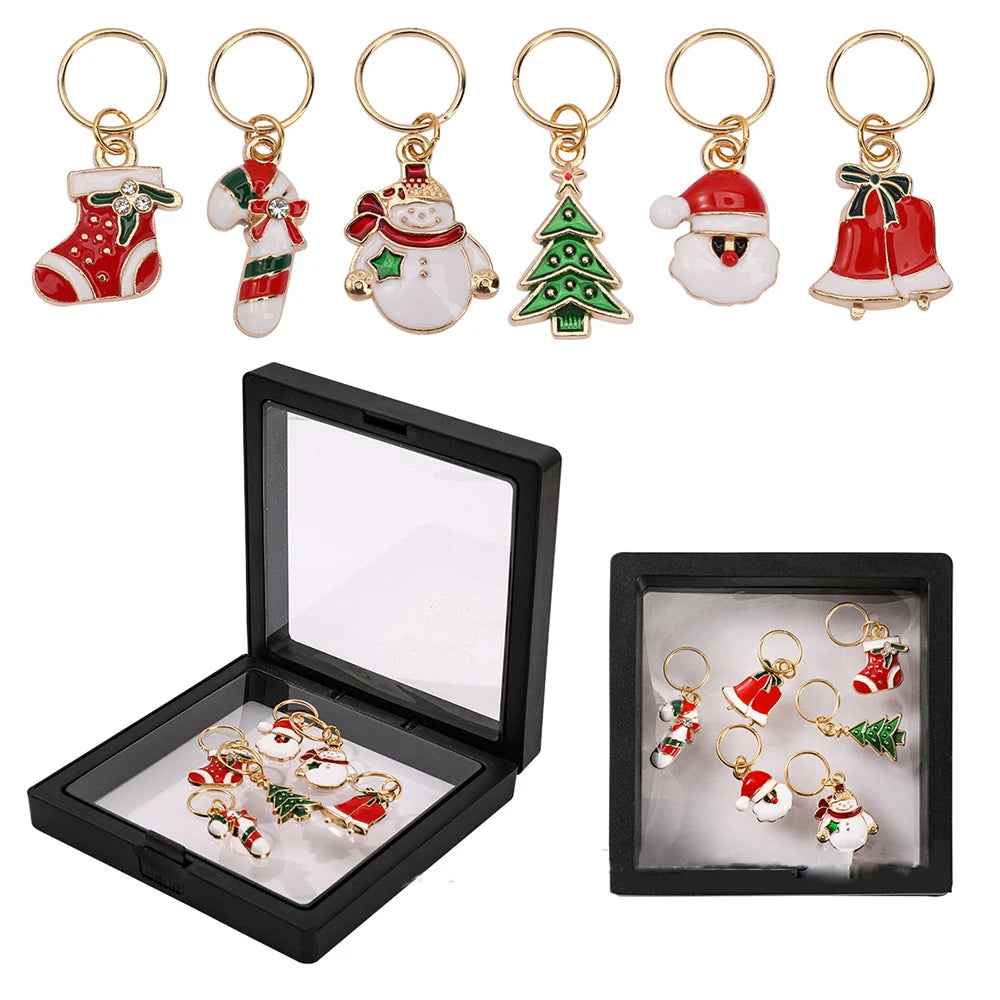 6pcs/set Creative Oil Drop Design Knitting Stitch Markers