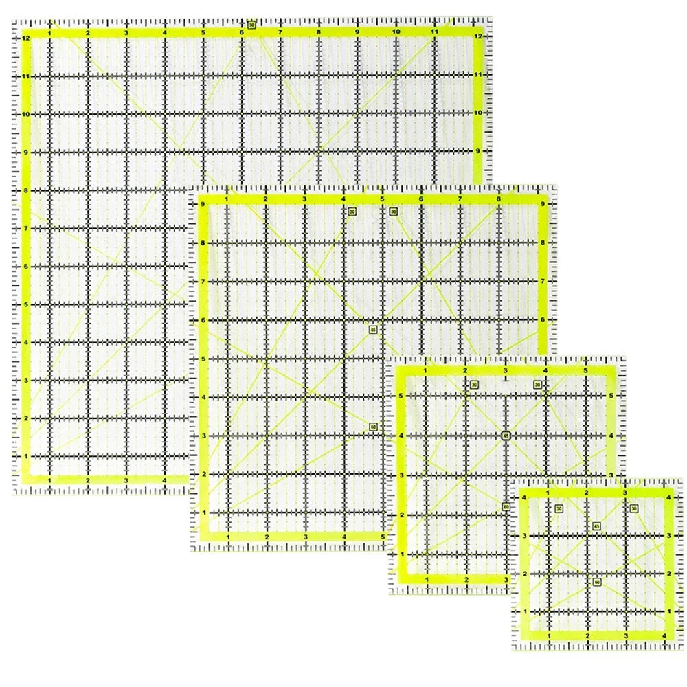 Quilting Ruler Two Color Grid Line Square