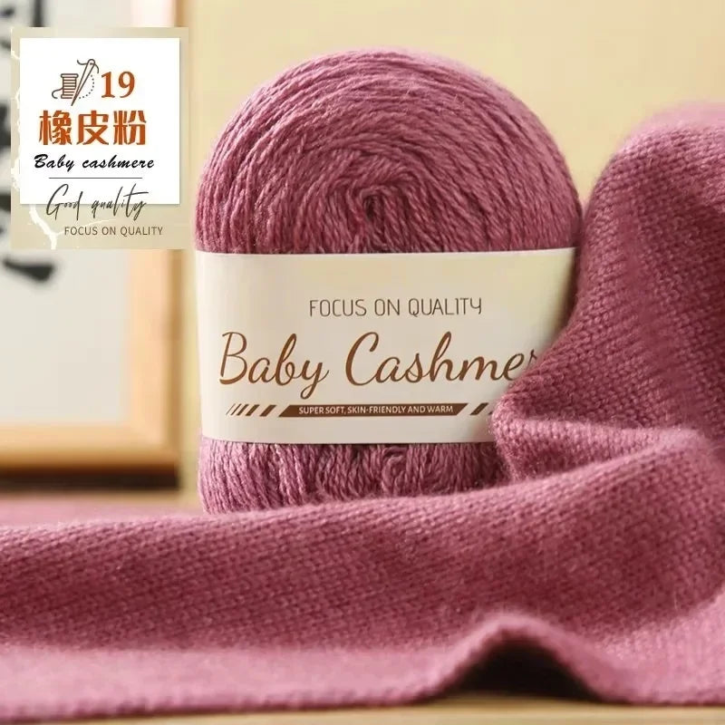50g/roll Soft Wool Knitting Cashmere Long Thin Yarn