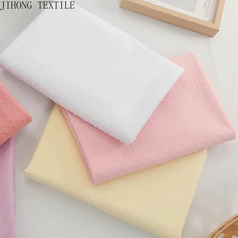 100% Cotton Jacquard Dot Swiss Woven Fabric