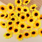 30-150Pcs Sunflower Artificial Flower Heads