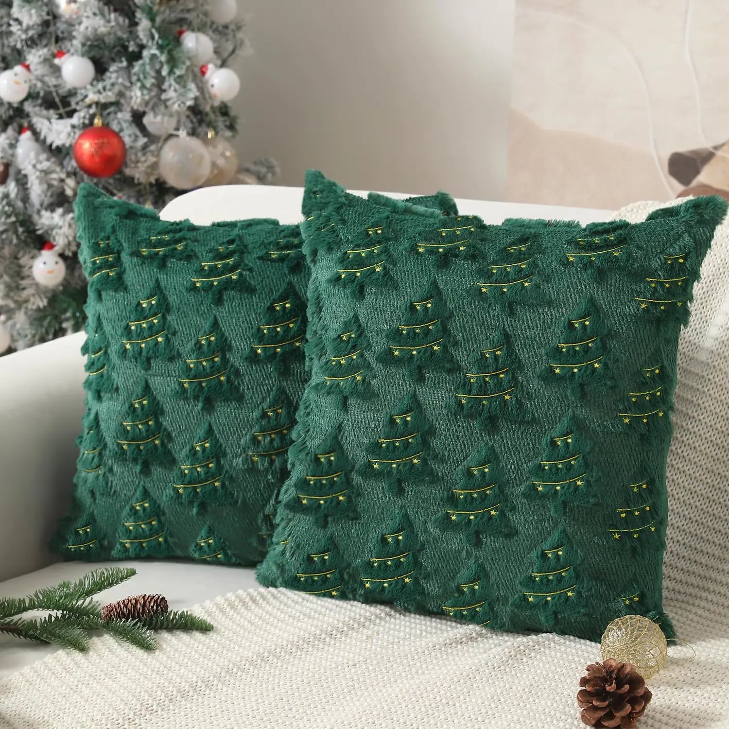 Pillow Cover Christmas Tree Cushion Cover
