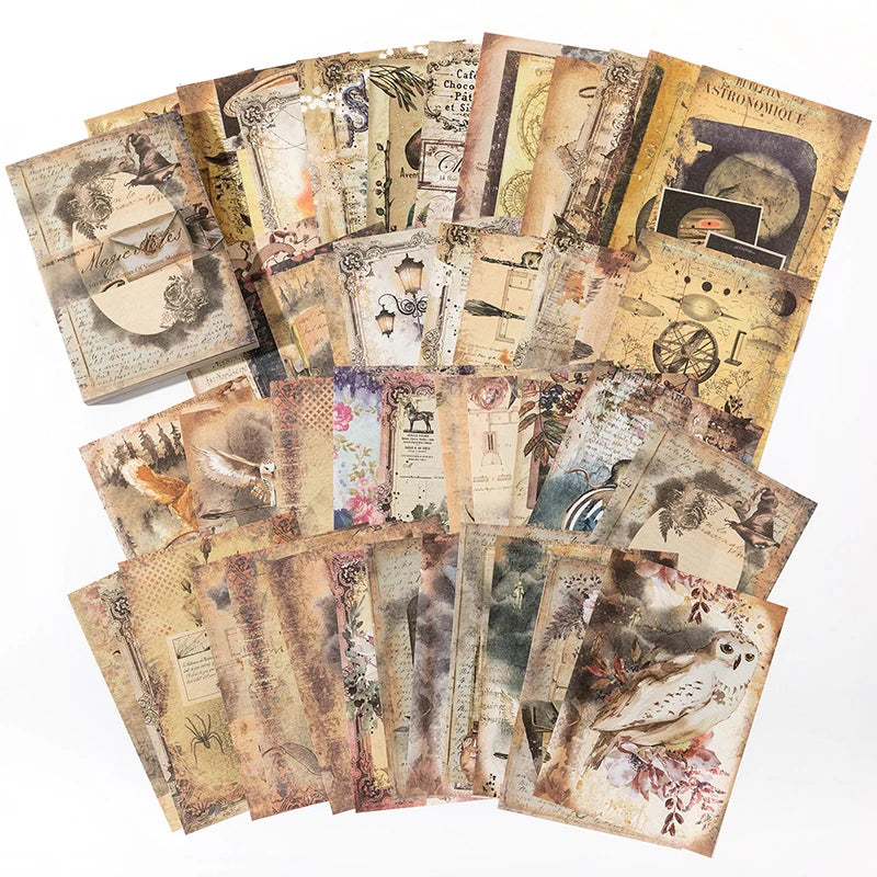 100Pcs/Pack Vintage Scrapbooking Decorative Paper