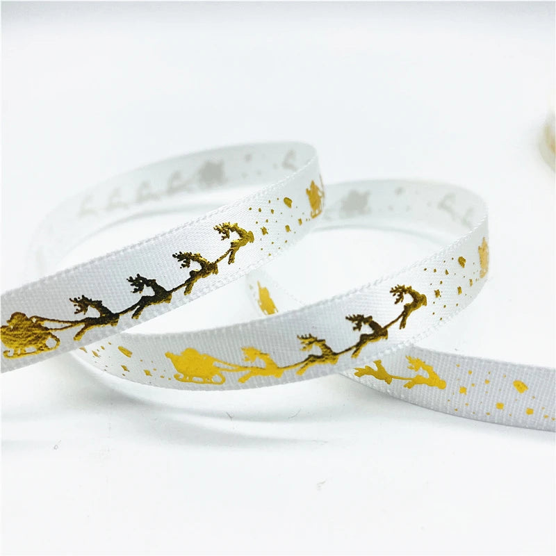 5yards/Lot 10mm Christmas Ribbon