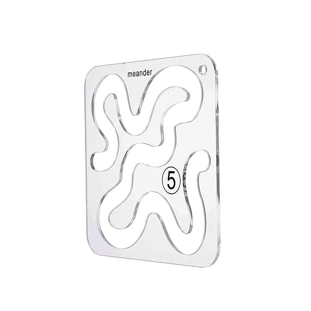 3 Type Quilting Template Free Motion Ruler