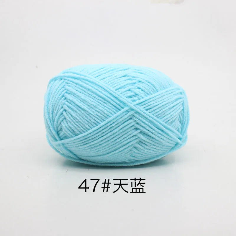 40-50g/Set 4ply Milk Cotton(80%) Knitting Yarn