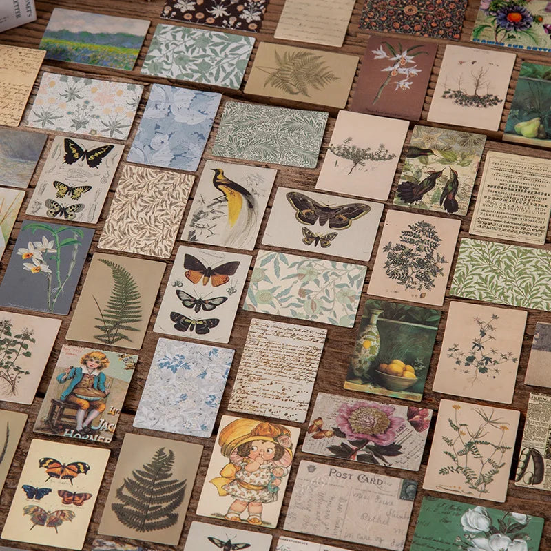 100Pcs Vintage Book Collection Kraft Paper