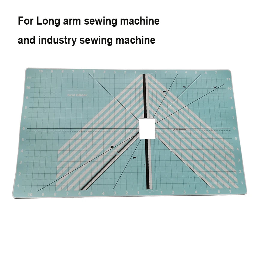 Motion Quilting Slider Mat Grid Marked Diagonal Tool For Presser Foot Sewing Line Drawing Tool 12 x 20 with Tacky Back