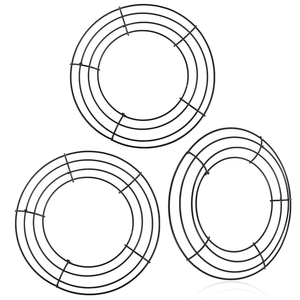 3 Pcs Metal Wreath Frame 20CM Wire Wreath Rings