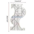 Template Quilting Tool Plastic Ruler