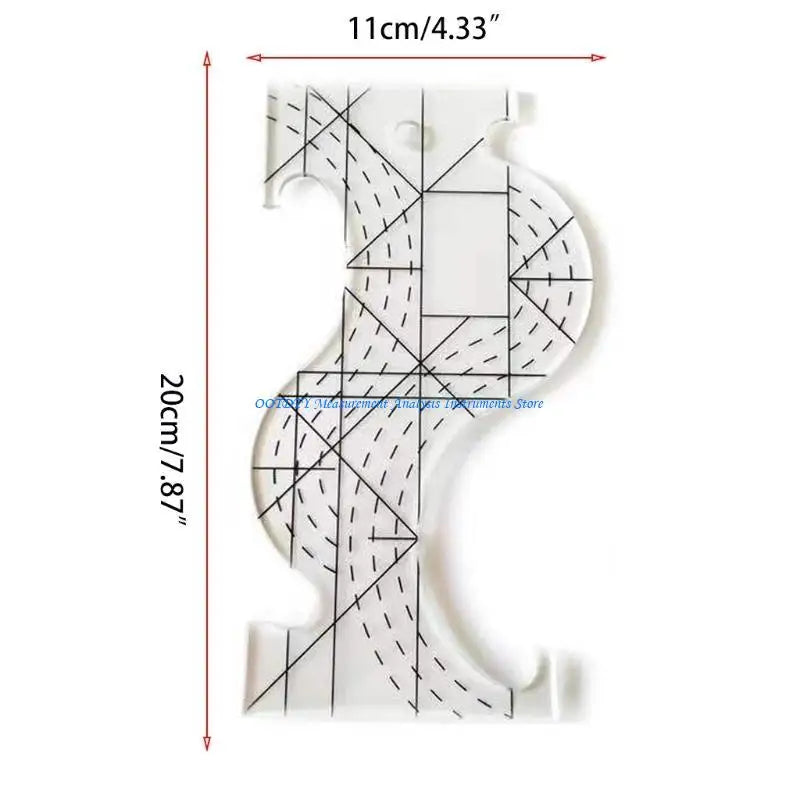 Template Quilting Tool Plastic Ruler