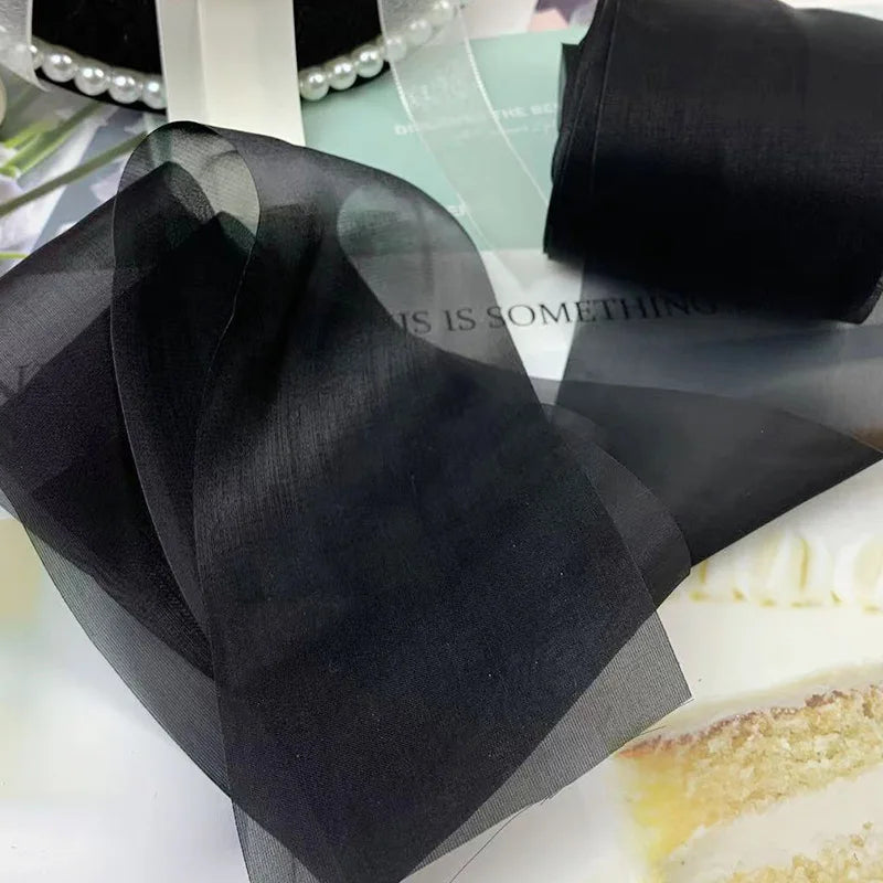 25 Yards 8CM Bright Smooth Yarn Ribbons