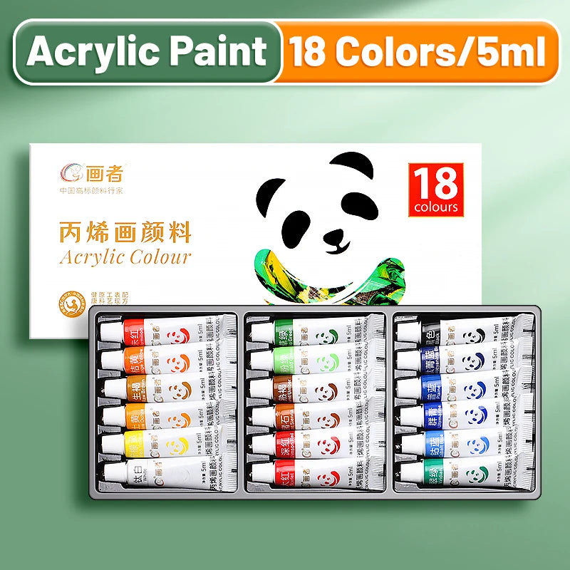 Acrylic Paint Set 12/18/24 Colors 5ml/0.17oz