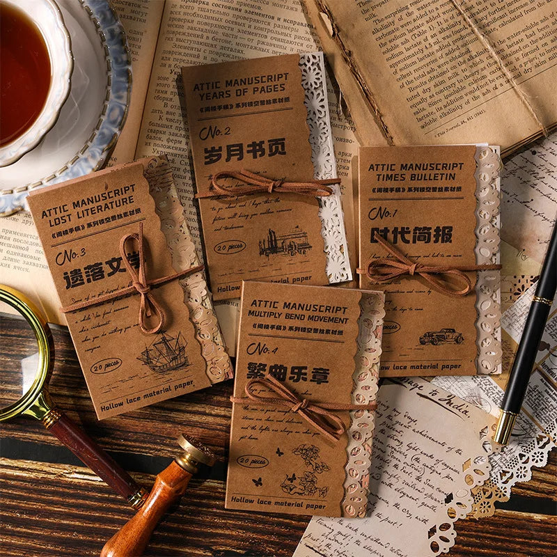 20 Sheets Vintage Manuscript Paper