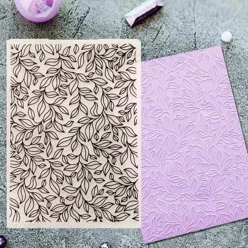 1 Pc Embossing Leaf Background Pattern