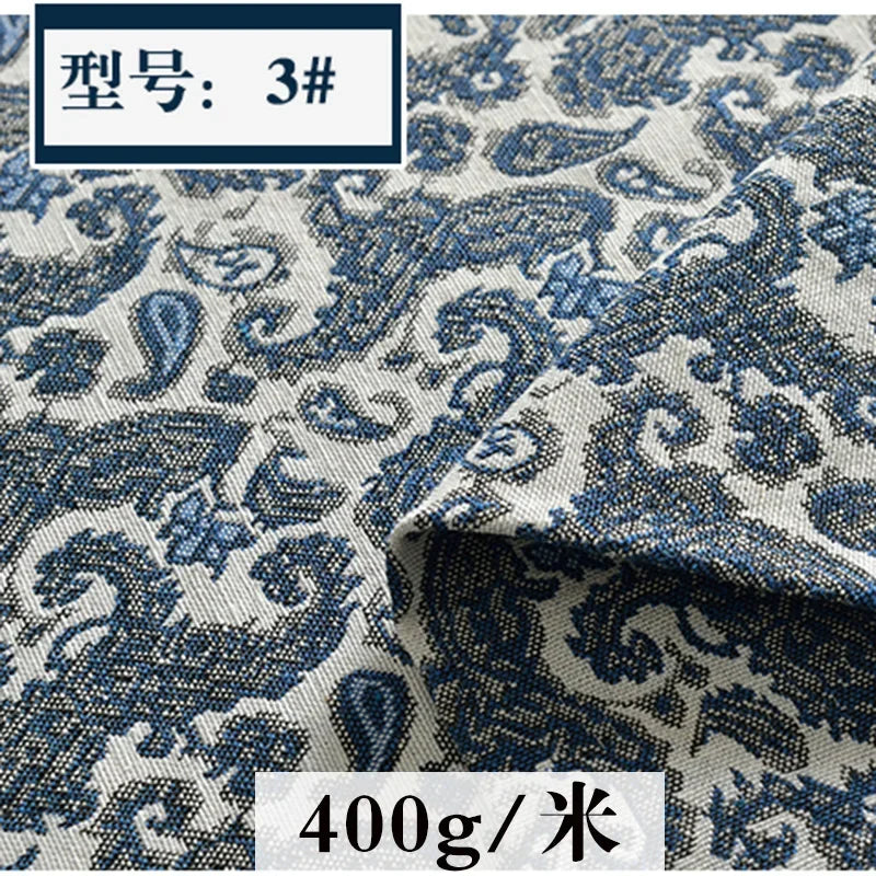 Dyed Ethnic Style Cotton Linen Fabric