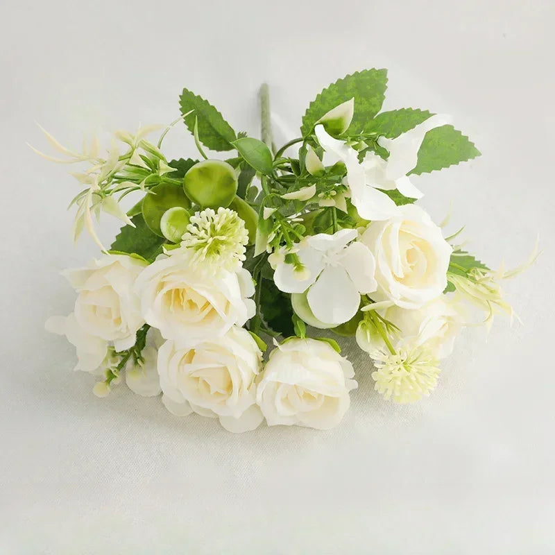 Artificial Flowers Silk Rose Wreath