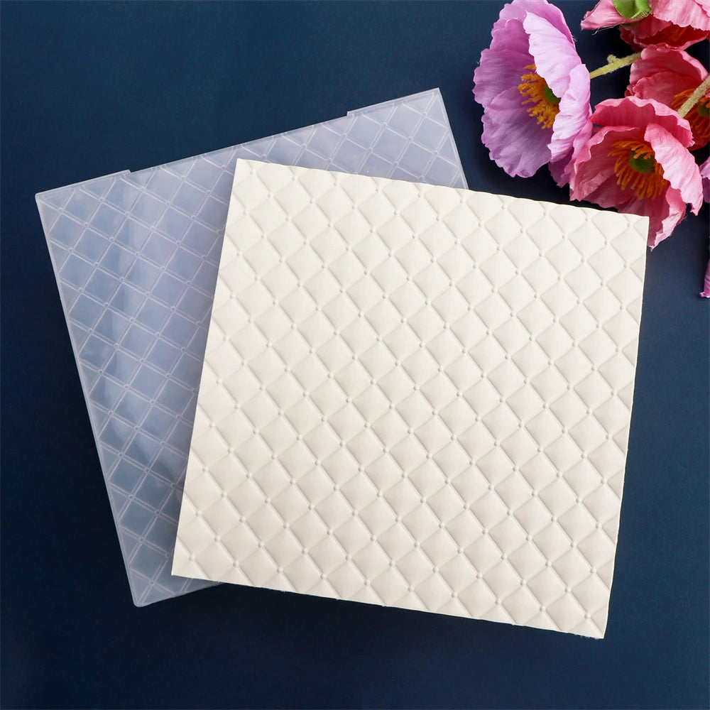 Padded Quilt 3D Embossing Folder Square