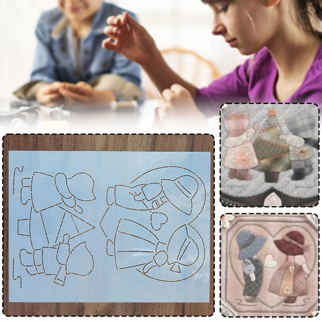 Quilting Templates Cute Girls And Boys Pattern