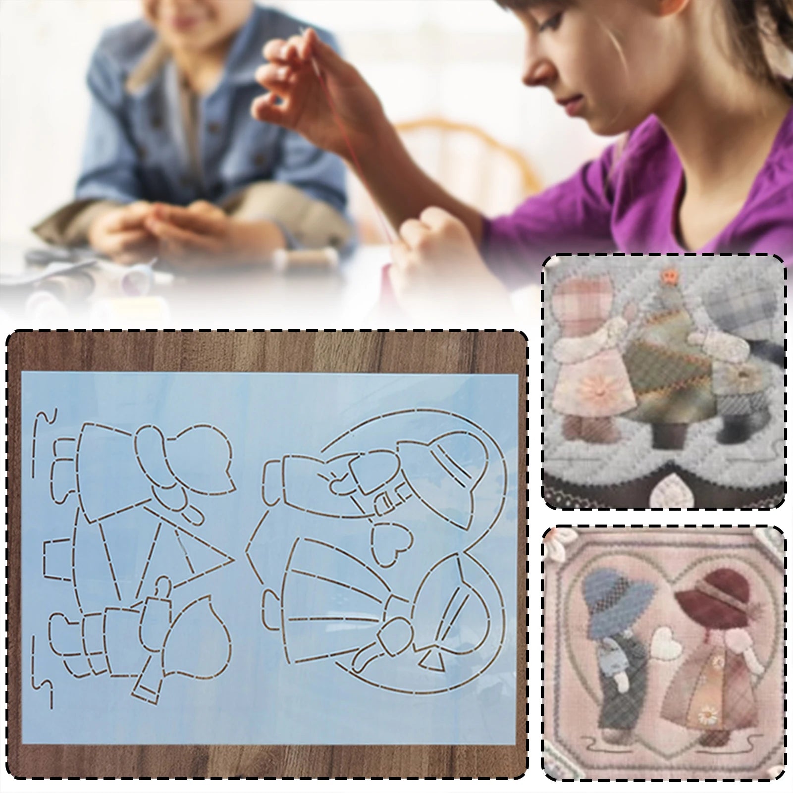 Quilting Templates Cute Girls And Boys Pattern