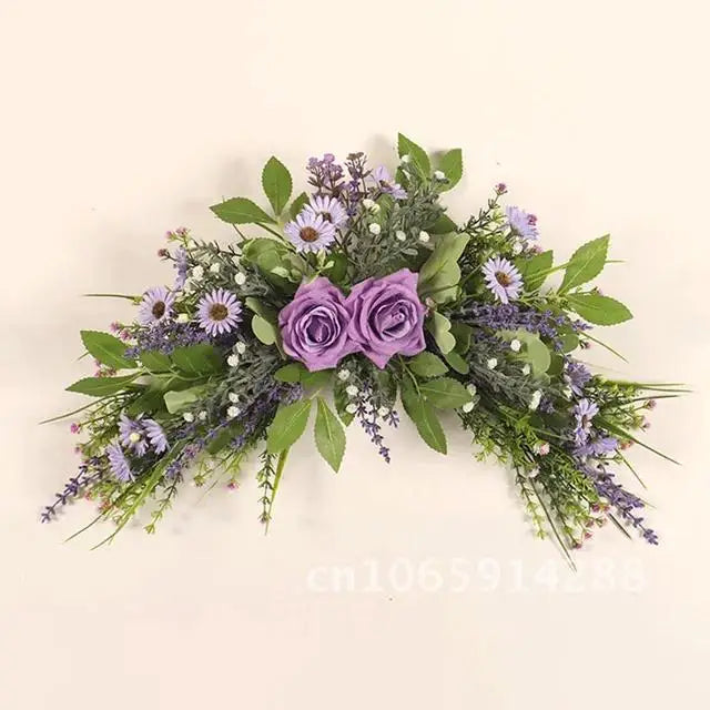 Artificial Flower Wreath Door Decoration