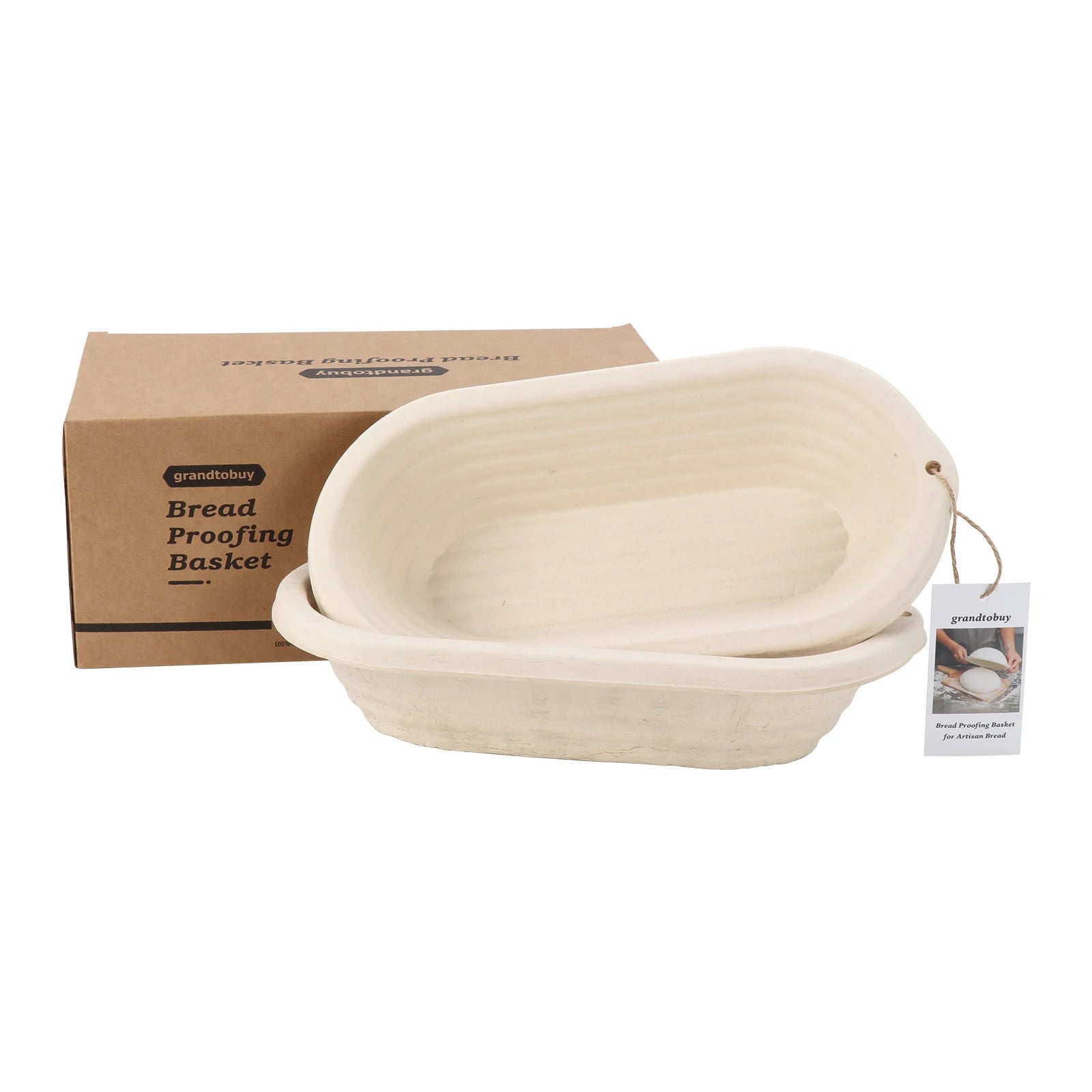 2x 12 inch Oval Pulp Bread Proofing Basket
