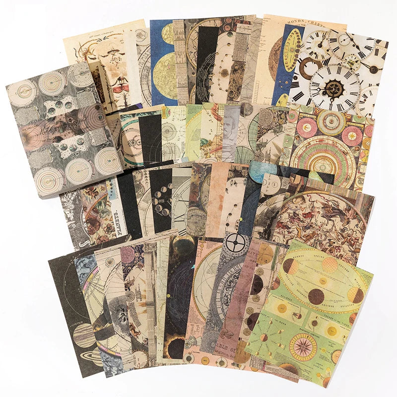 100Pcs/Pack Vintage Scrapbooking Decorative Paper