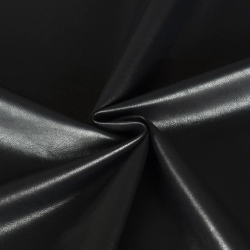 Black Leather Fabric Cotton