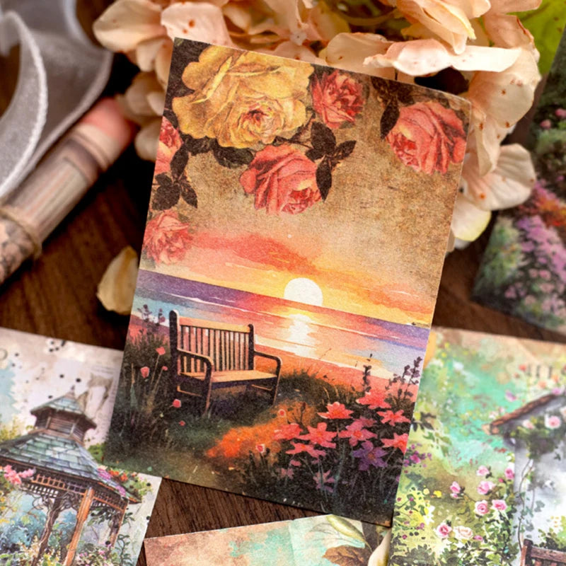 4 styles 100pcs/pack garden whisper series material book