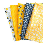 5pcs Fabric, Printed Fabric, Pre-Cut Fabric